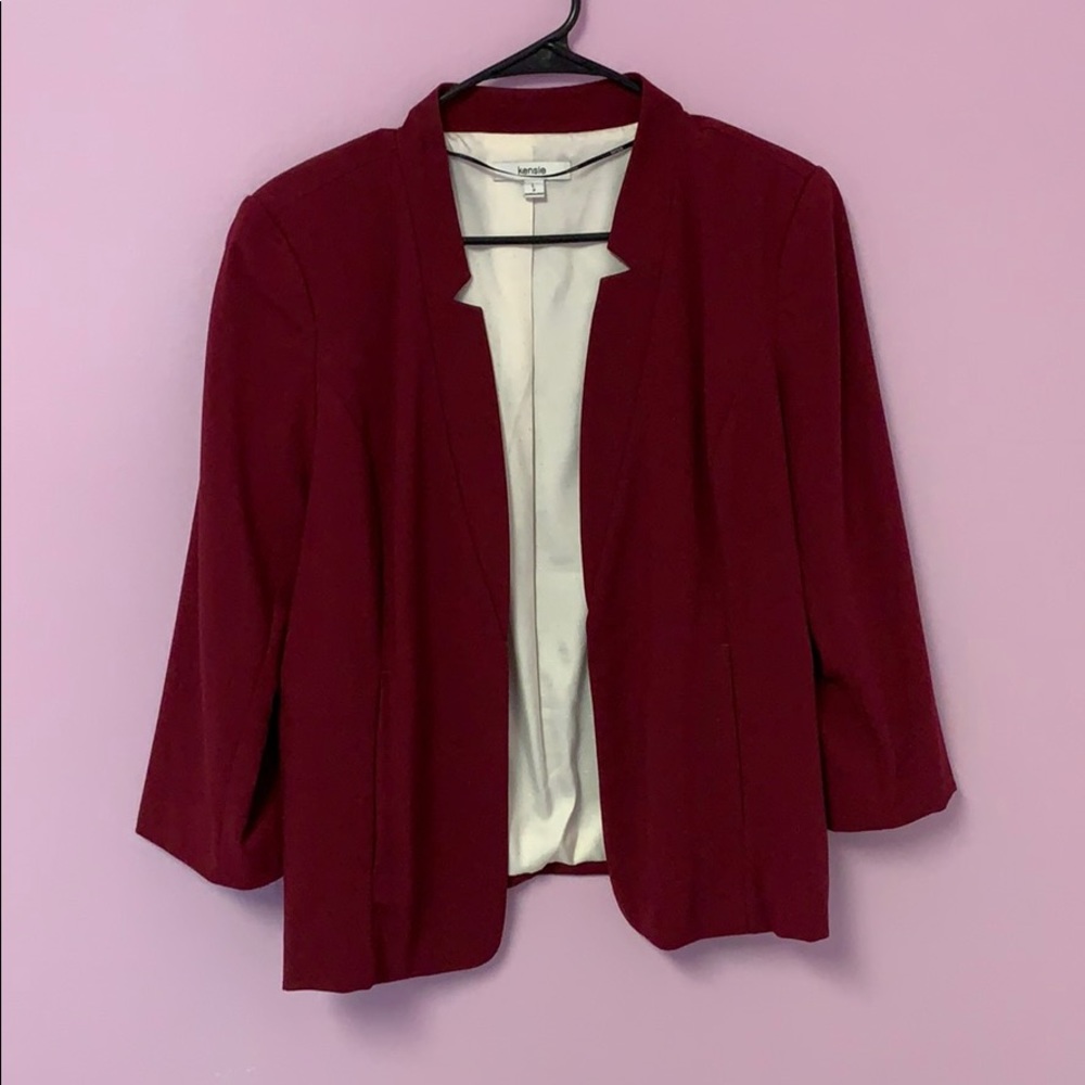 Kenzie maroon blazer lightweight